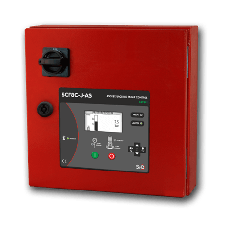 The SCF8C-J-AS automatically start and stop Jacking pumps depending on the system’s demand