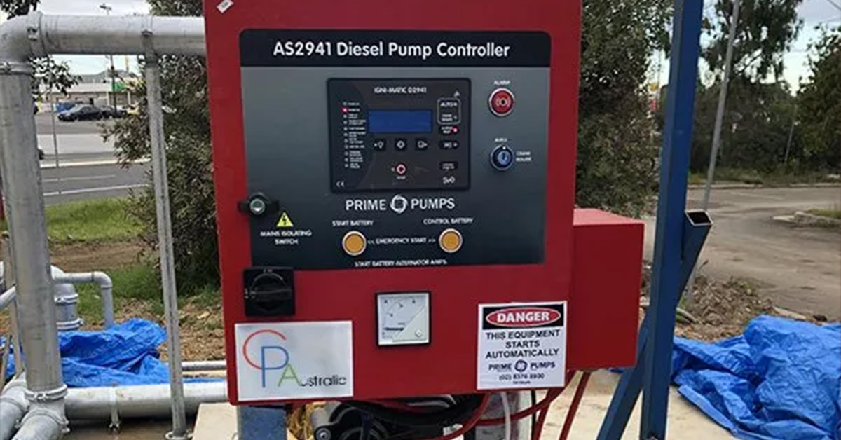 Fire pump control panels certified according to AS 2941:2013