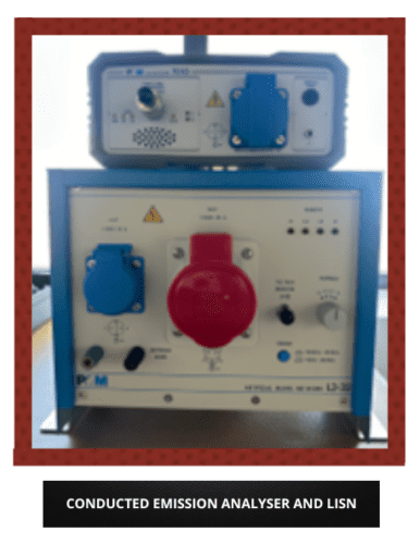 Receiver and LISN for EMC testing of our fire pump control panels