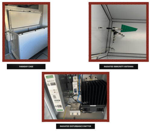 Radiated immunity antena and radiated emission receiver for testing our fire pump control panels